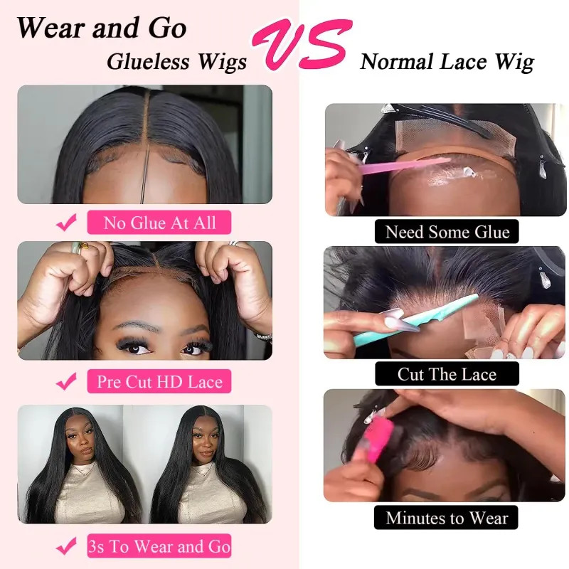 Kort Bob Paryk Ægte Hår uden Lim med HD Blonde Closure til Kvinder_voghion.com