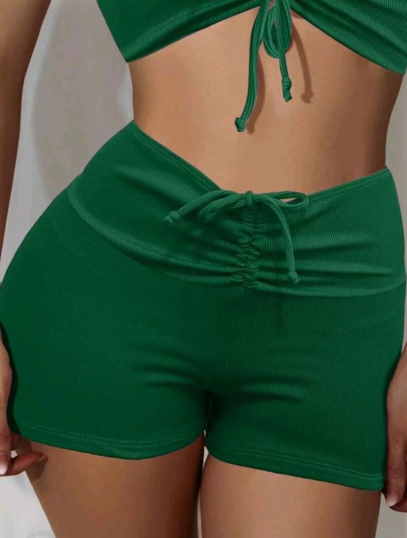 Swim Printed Damen Boxer Konservative High Waist Kordelzug Strand Single Shorts_voghion.com