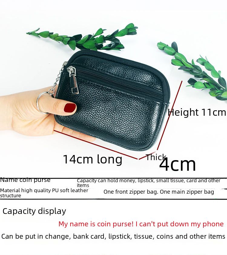 Spot 2022 Primavera Nova Bolsa de Cartão Pequena Estilo Europeu e Americano Carteira Curta Feminina Pupi Litchi Pattern Wallet_voghion.com