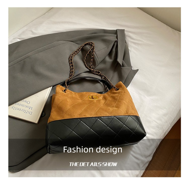 Borsa a tracolla singola trapuntata per donna, modello nuovo 2025 alla moda e semplice, borsa a tracolla minimalista di grande capacità_voghion.com