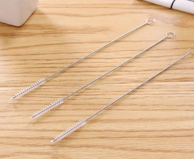 Krtača za slamo iz nerjavečega jekla za gospodinjstvo Steklenička za mleko Krtača za slamo Krtača za čiščenje epruvete Spiralna mehka volna Najlonska krtača Zdaj_voghion.com