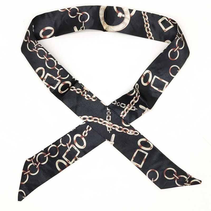 Neue koreanische Version des Taschengriffs mit Streifenkrawatte, kleiner Dekorationsschal, schmales Halsband für Damen_voghion.com