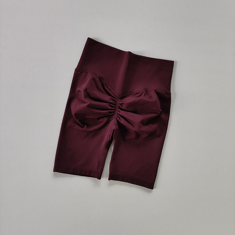 Vêtements pour femmes Shorts de fitness pour femmes, course à pied, cyclisme, pantalons mi-longs, taille haute, pour le yoga_voghion.com
