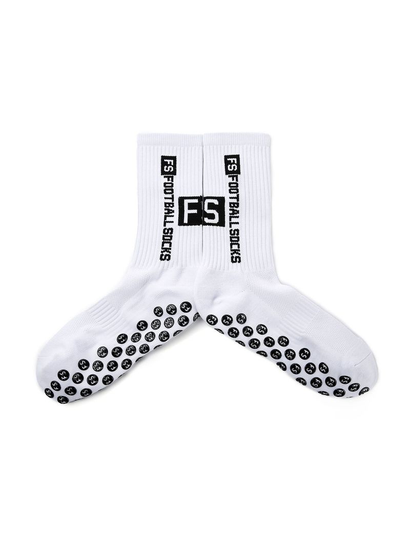 4 pár új FS Mid Tube ragasztott futballzokni sportedzésekhez és versenyekhez, csúszásmentes és légáteresztő zokni_voghion.com