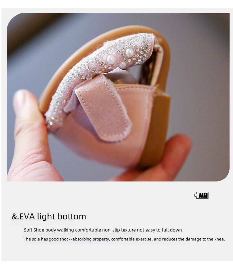 2023 neue Sommer Mädchen Prinzessin Schuhe Weichen Boden Strass Student Schuhe Kinder Kleine Mädchen Große Kinder Sandalen Trendy_voghion.com