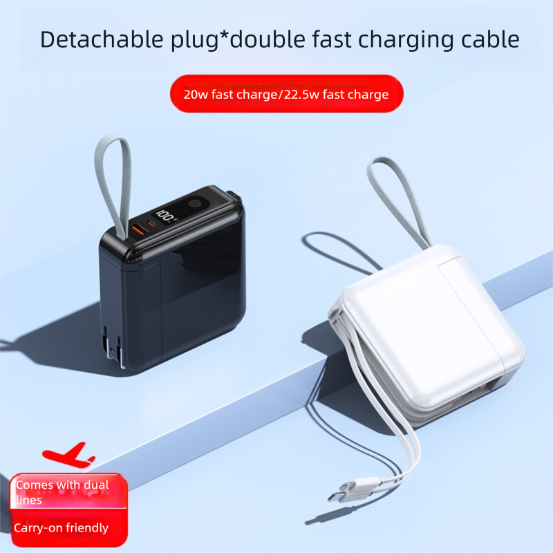 Bank-AC-Stecker mit eingebautem Kabel, große Kapazität 20000 mAh, superschnelle Ladung, 22,5 W, zertifizierte mobile Stromversorgung_voghion.com