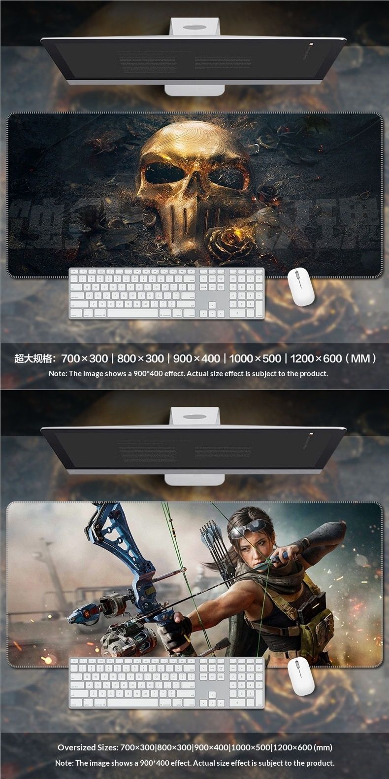 NeoGear Delta Action Extra Large Mauspad für E-Sport, FPS-Spiele, Mai Xiaowen Peripheriegeräte, verdickte Handgelenkauflage, Tastatur- und Mausunterlage_voghion.com