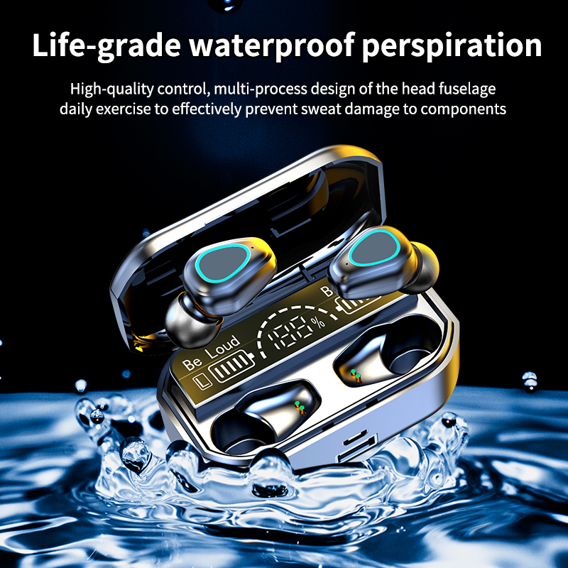 HiFi brezžične Bluetooth slušalke TWS Earbuds z upravljanjem na dotik Vodotesne z mikrofonom_voghion.com