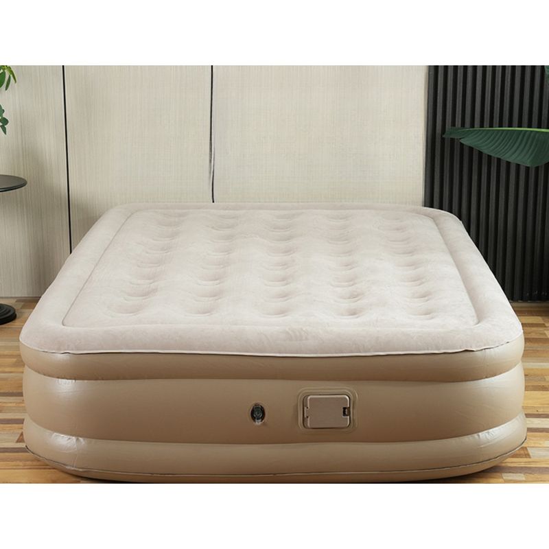 Fully Automatic Heightened And Thickened Flocked Inflatable Mattress, Outdoor Camping Double Air Bed, Home Use With_voghion.com
