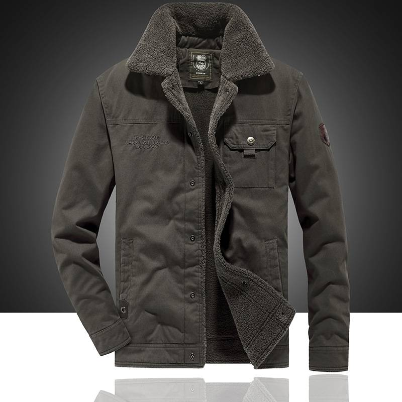 Abbigliamento maschile più cappotto in velluto di cotone da uomo corto, largo, di grandi dimensioni, casual, con risvolto, cappotto in cotone spesso e caldo, giacca da uomo_voghion.com