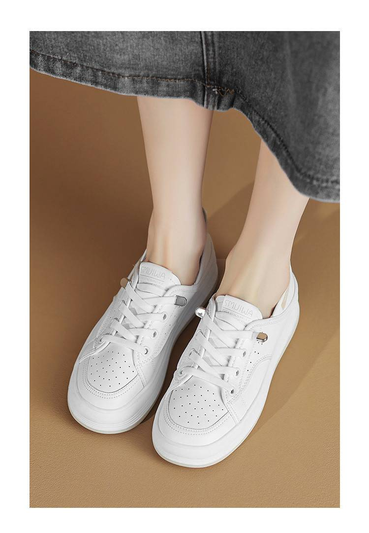 cameido Women's 2024 two-way wear flat white shoes, lace-up casual shoes with low heels and a style similar to flat shoes_voghion.com