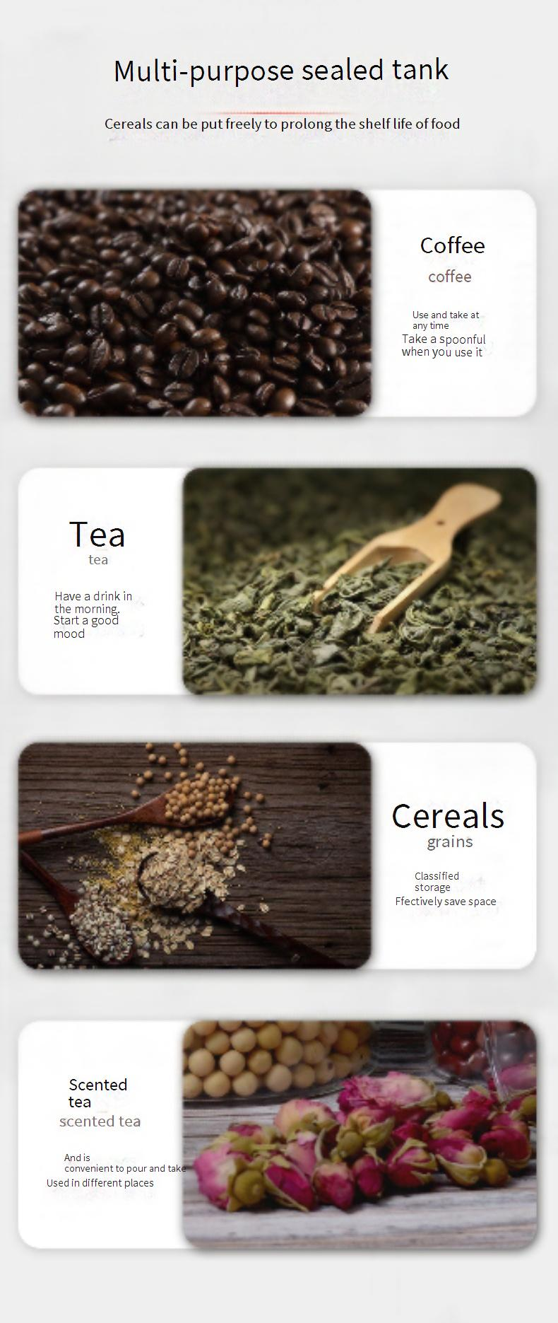 Barattoli in vetro con coperchi in legno di acacia - Contenitori ermetici per tè, spezie e alimenti secchi (forma rotonda, organizzazione della dispensa)_voghion.com