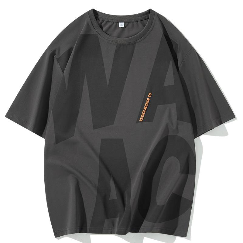 Summer Trendy Short-sleeved T-shirt, Round-neck Short-sleeved Base Layer Shirt, Youth Top_voghion.com