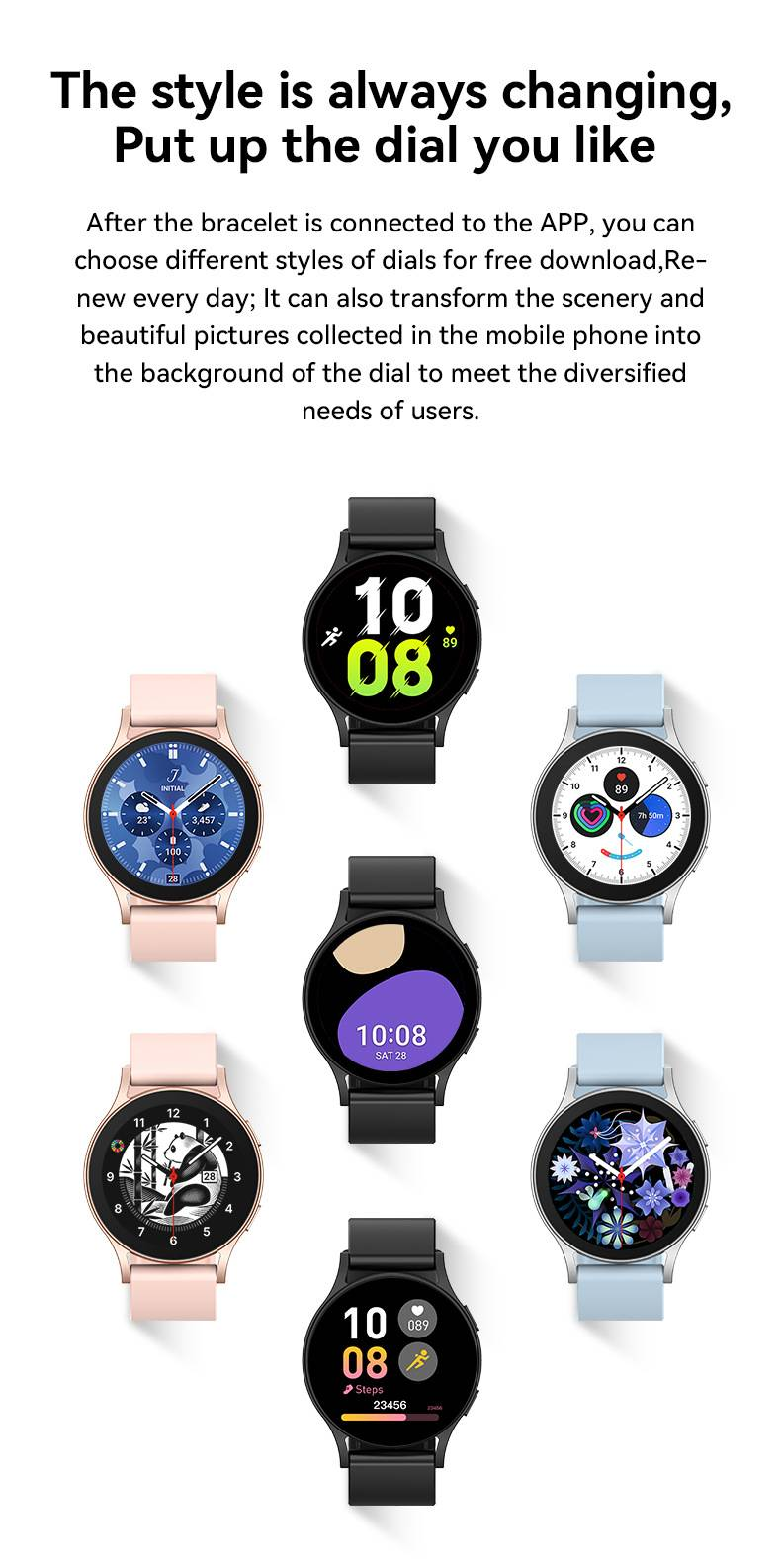 8 Yuvarlak Ekran 1.5 Tam Dokunmatik F8 Akıllı Saat Çağrı Adım Sağlık İzleme Bluetooth Bileklik_voghion.com