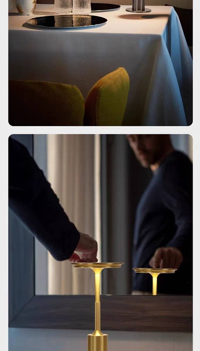 Lampada da tavolo a LED con controllo touch - Lampada da comodino ricaricabile con protezione per gli occhi, stile industriale per bar, ristoranti e camere da letto, dimmerabile bianco caldo/freddo_voghion.com