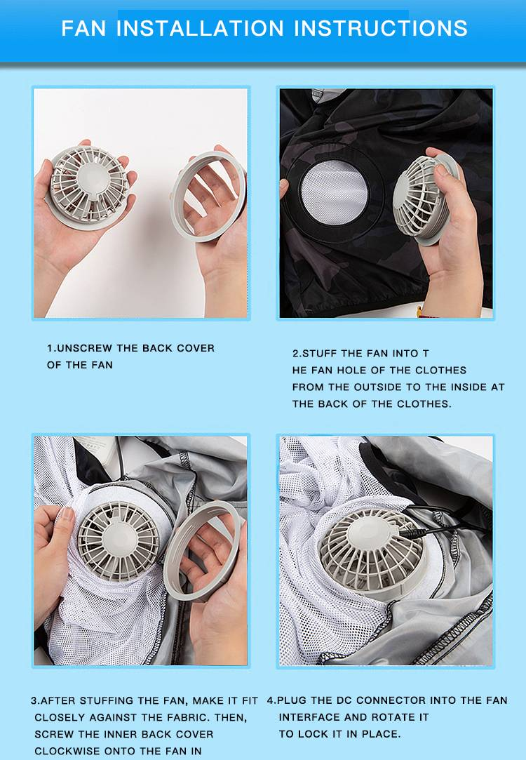 Kühlweste für Herren im Sommer mit eingebautem Ventilator, klimatisierte Kleidung, Camouflage-Arbeitskleidung für den Bau, Angelweste_voghion.com