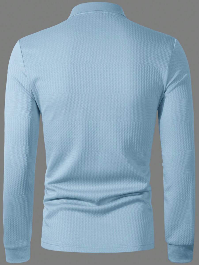 Slim Fit Poloshirt für Herren in Uni und Streifen – Atmungsaktives Performance-Mischgewebe im Business- und Freizeitstil_voghion.com