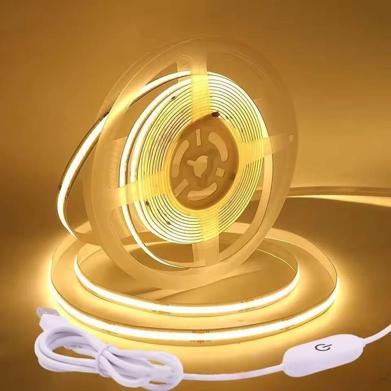 Professional 5V COB LED Strip Lights, High CRI Flexible Light Bar For Cabinet, Home Decoration, Hidden Lighting (Warm White/Cool White, Dimmable)_voghion.com