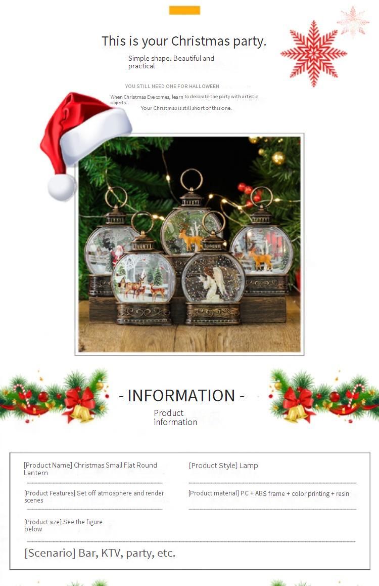 Weihnachtliche LED-Laternen zum Befüllen mit Wasser – Motive mit Weihnachtsmann, Schneemann und Rentier für festliche Innen- und Außenbeleuchtung_voghion.com