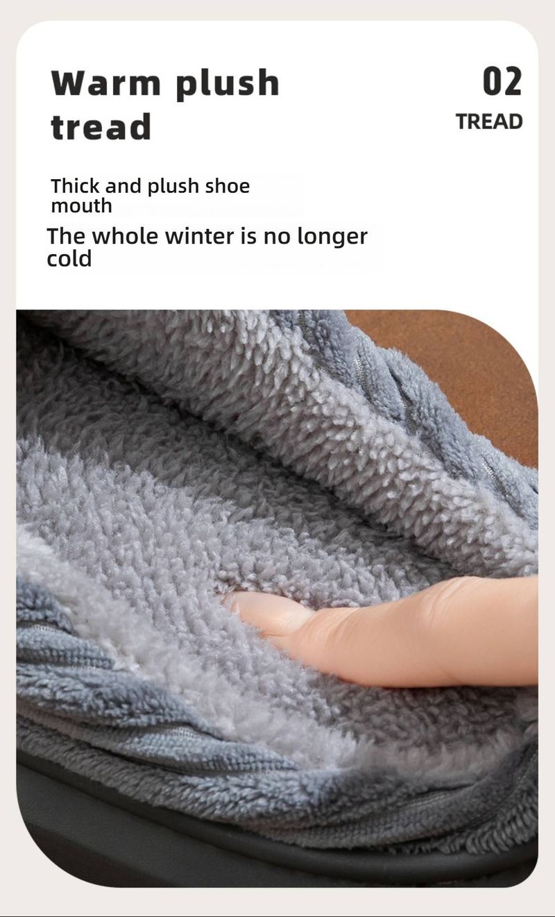 Plush Fleece-Lined Slippers For Women & Men, Non-Slip PVC Sole, Cozy Indoor/Outdoor House Shoes With Striped & Hexagon Stitching Designs_voghion.com