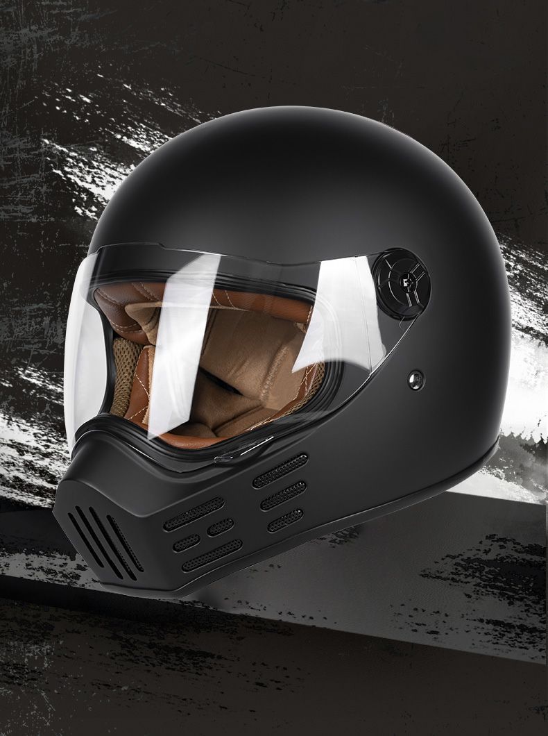Casco integrale da moto retrò certificato 3C con Bluetooth - Design vintage "muso di maiale", calotta in ABS leggera, opzioni lenti trasparenti/fumé_voghion.com