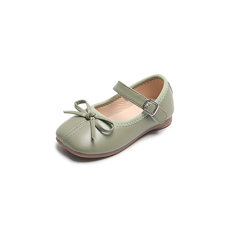Mother&Kids Children's leather shoes small fresh girls single shoes bow baby walking shoes Soft soled little girl princess shoes children's shoes_voghion.com