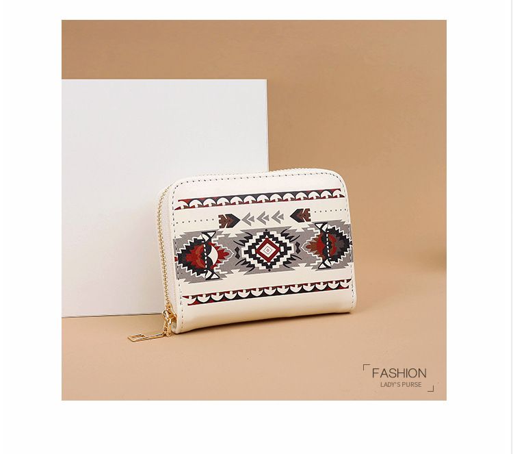 Torby damskie Nowa krótka damska portmonetka w stylu nadrukowanej torby do przechowywania Duża pojemność z wieloma przegródkami na karty Mini torba na karty_voghion.com