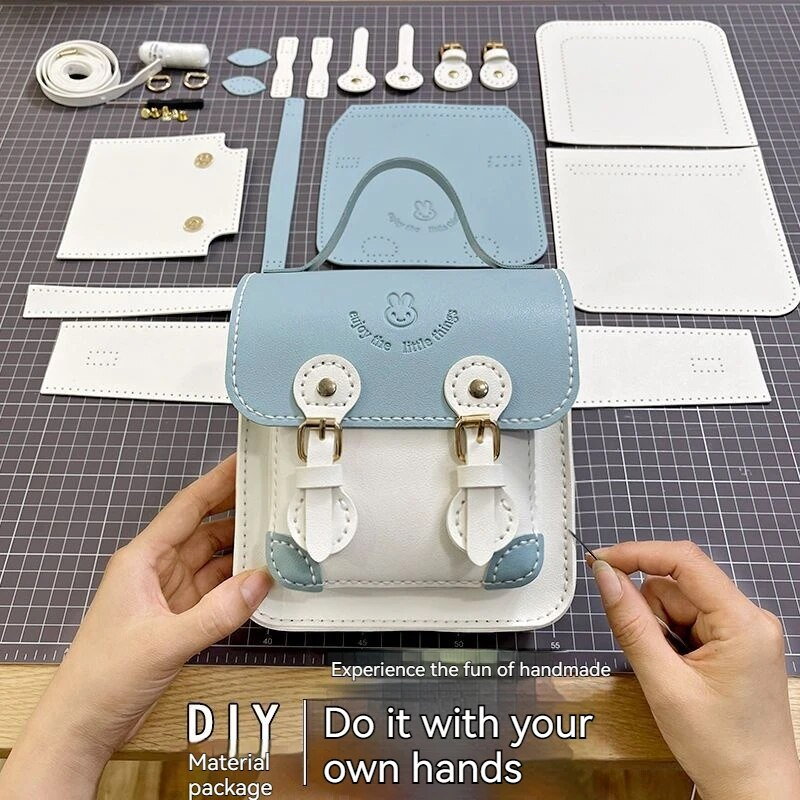 DIY Handmade Woven Women 2024 New Trendy One Shoulder Diagonal Cross Small Square Self made Material Bag for Girlfriend_voghion.com