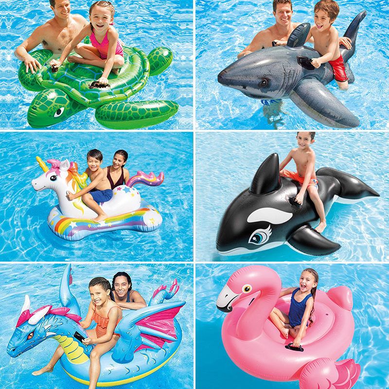 INTEX Ride-On Inflatable Toy Children's Pool Animal Float Water Play_voghion.com