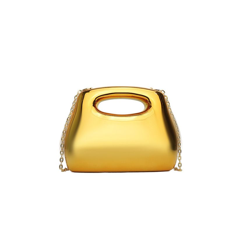 Borsa a tracolla versatile con catena da sera, piccola e quadrata, in acrilico lucido, 2024, nuova e semplice borsa da sera mondana_voghion.com