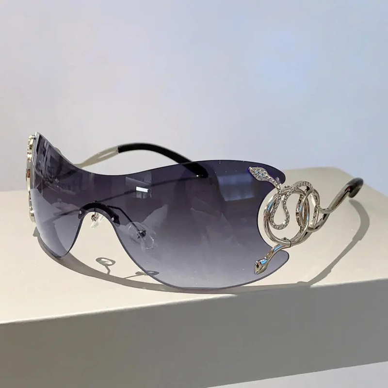 Y2K Randlose Sonnenbrille Frauen Marke Designer Punk One Piece Sonnenbrille Männer Goggle Shades UV400 Schlange Mode_voghion.com