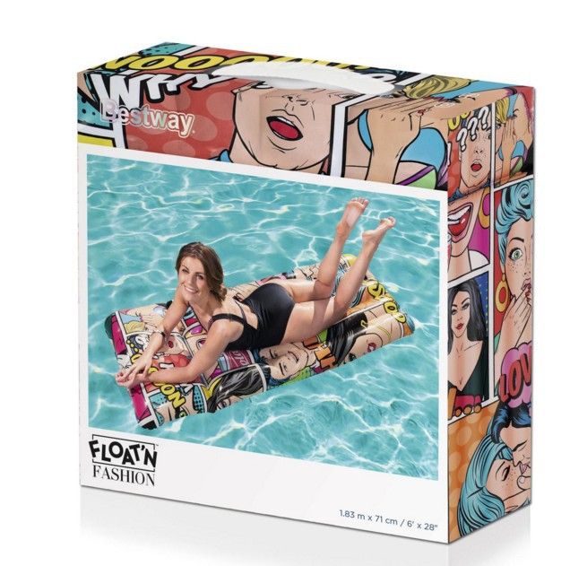 Svømmeringe Voksen tegneserie flydende række swimmingpool malet flydende bræt surfbræt vand oppustelig vandmadras_voghion.com