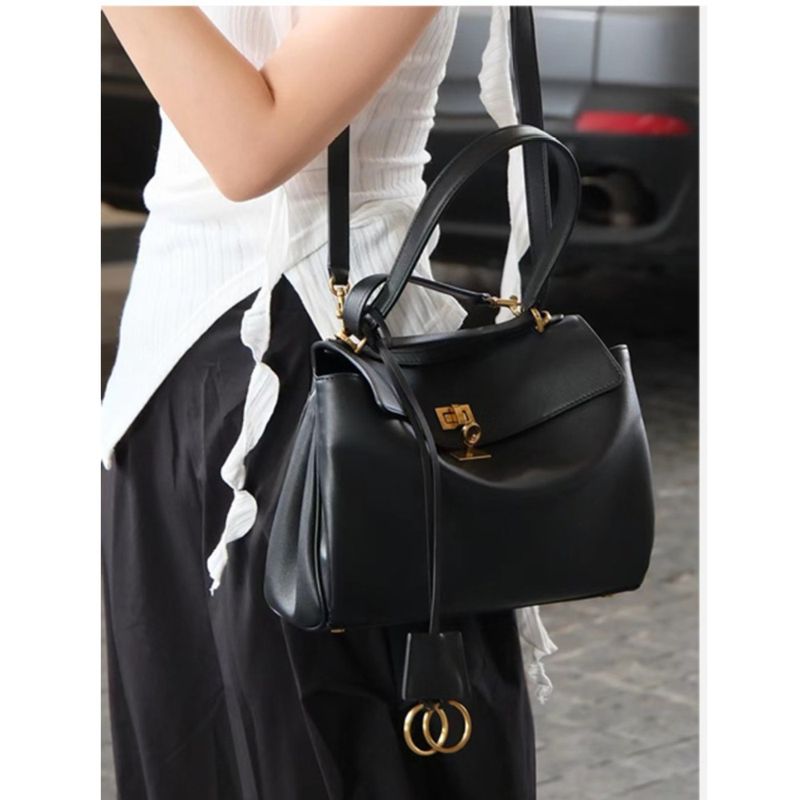 Borsa tote Rodeo, borsa da viaggio in pelle bovina di alta qualità, rilassata, minimalista e di grande capacità, borsa a tracolla_voghion.com
