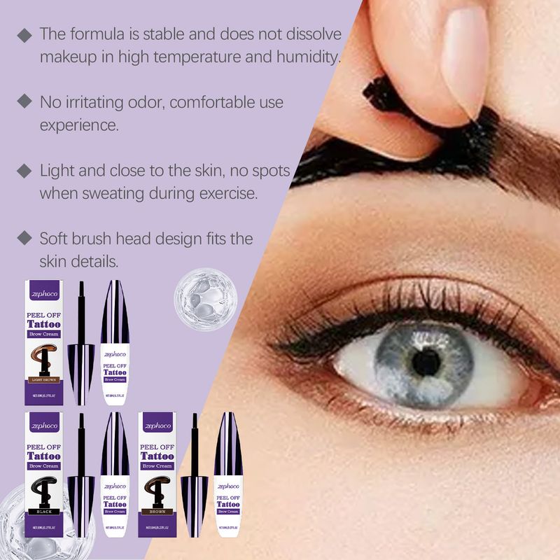 ZEPHOCO Peelable Liquid Daily Use Non-Smudge Natural Hair Flow Ultra-Fine Eyebrow Pencil_voghion.com