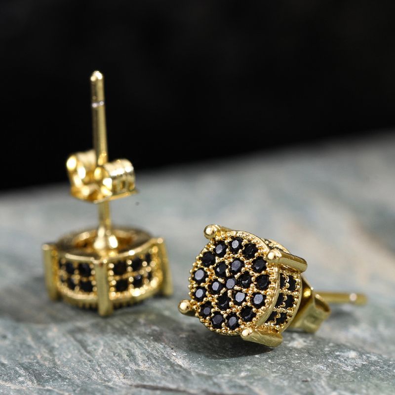 hot Selg Dia Hip Hop Orecchini da uomo Micro intarsiati Zircone a corpo intero Craft Spot_voghion.com
