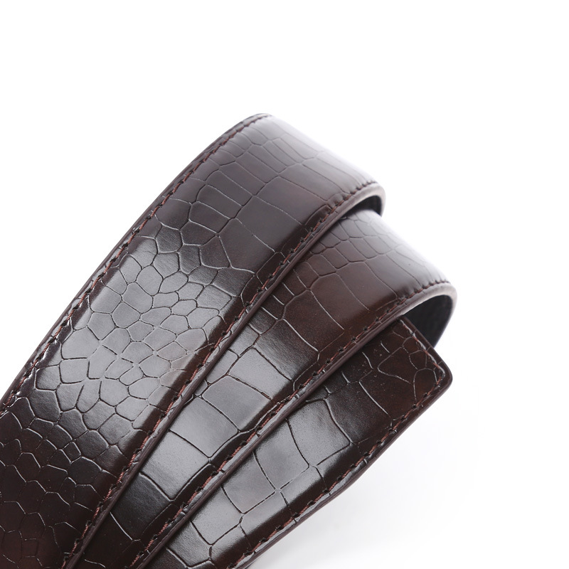Men's belt fish print inside wear toothless belt fashion casual belt_voghion.com