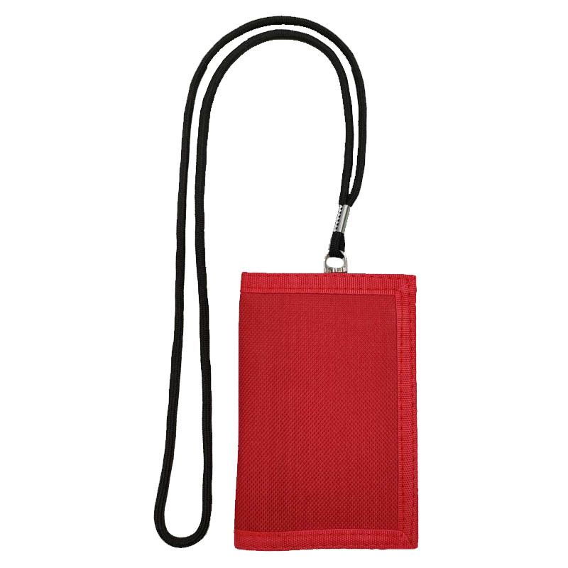 Carteira masculina de lona com cordão, zíper, bolso, clipe, chaveiro dobrável, compartimento para cartão, bolsa para dinheiro_voghion.com