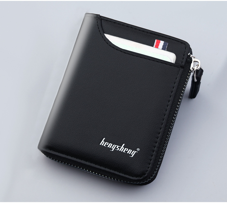 2022 nouveaux hommes portefeuille décontracté Carteras court portefeuille hommes en cuir PU Billetera Hombre luxe petite fermeture éclair pièces sac Cartera_voghion.com