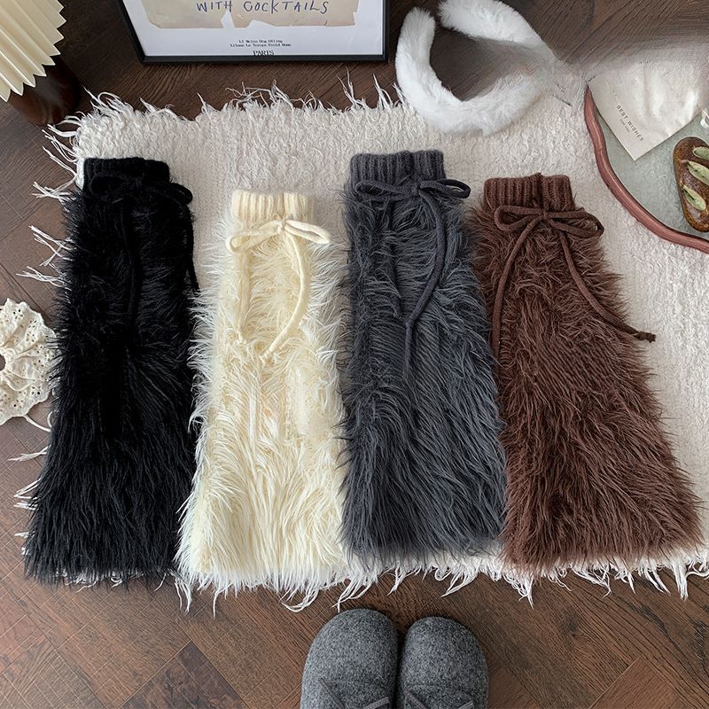Chaussettes pour bottes pour femmes, doublures thermiques en polaire de vison épaisse automne/hiver, chauffe-mollets_voghion.com