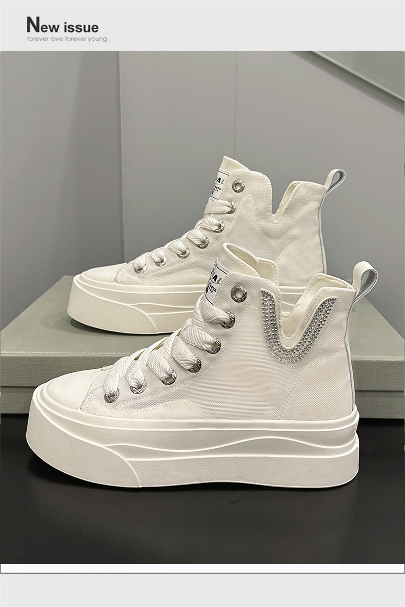 White shoes for women 2024 summer new high-top sports casual shoes mesh breathable sneakers genuine leather versatile women's shoes_voghion.com