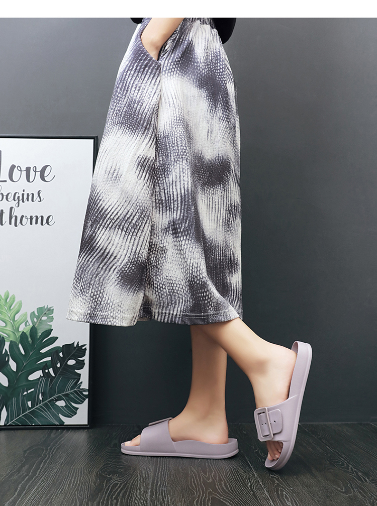 Women Platform Slide Sandals for Indoor and Outdoor Non-Slip Casual Home Pillow Slides_voghion.com