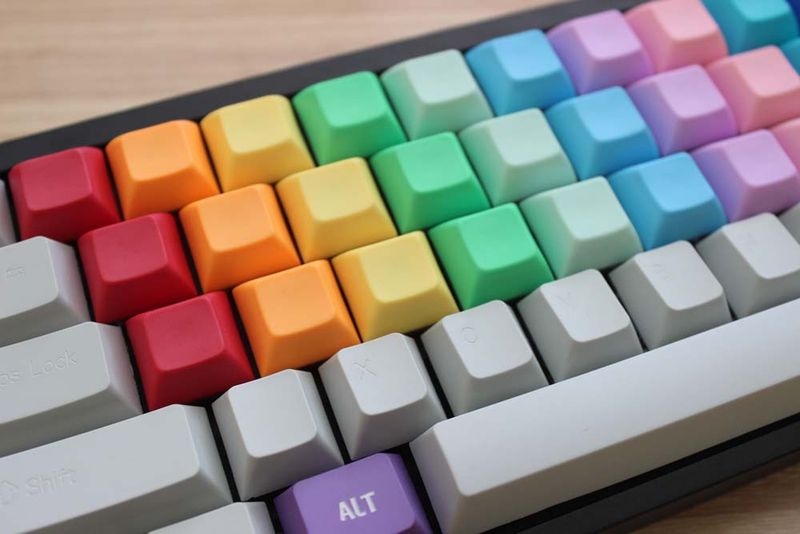 Dsa1x Gravürsüz PBT Kısa Top Kapak Monokrom Nical Klavye_voghion.com