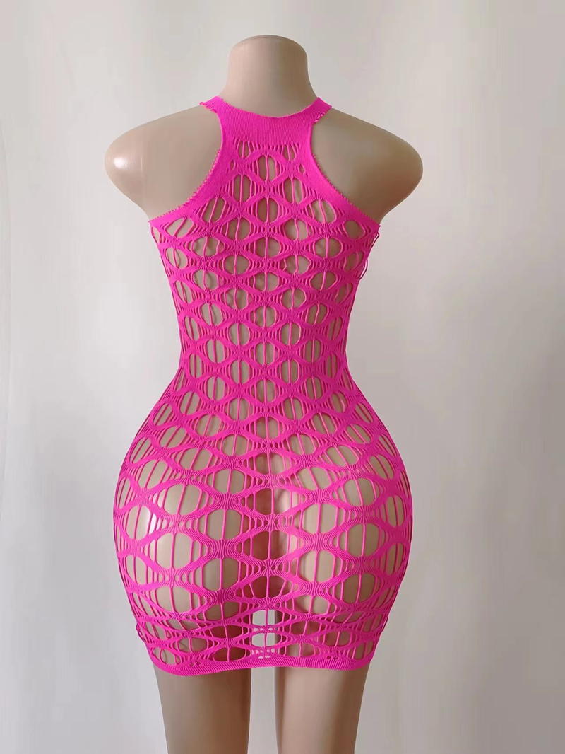 Damen hohle sexy Frauen handgemachte sexy Unterwäsche Netzkleidung_voghion.com