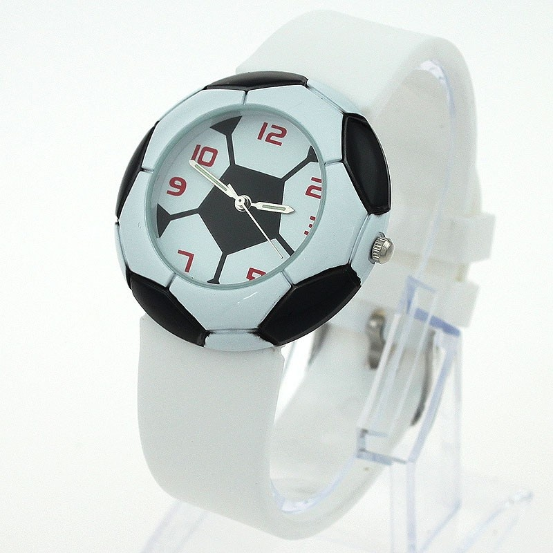 3D Football Cartoon Children Watch For Girls Rubber Kids Watches Boys Silicone Strap Analog WristWatch_voghion.com
