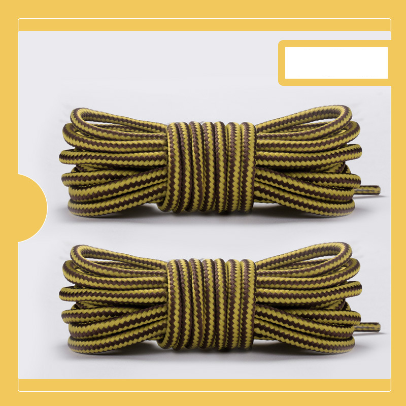 Accessori per scarpe per un paio di stivali Martin rotondi a righe da 4 mm, stivali militari casual, neri e bianchi, lacci in stile britannico_voghion.com