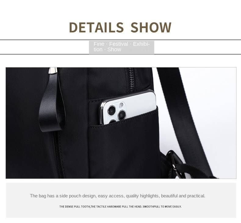 VINEY Backpack 2025 Summer New Large Capacity Oxford Cloth Backpack Women's Bag Ins Fashion Schoolbag_voghion.com