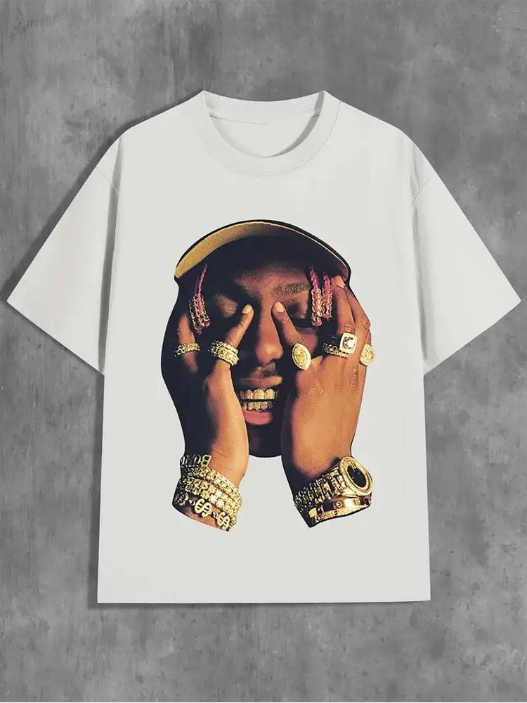 Y2K Style Cool Hip Hop Graphic T-Shirt For Men And Women - Soft 240g Cotton, Crew Neck, Short Sleeves Casual Fashion Top_voghion.com