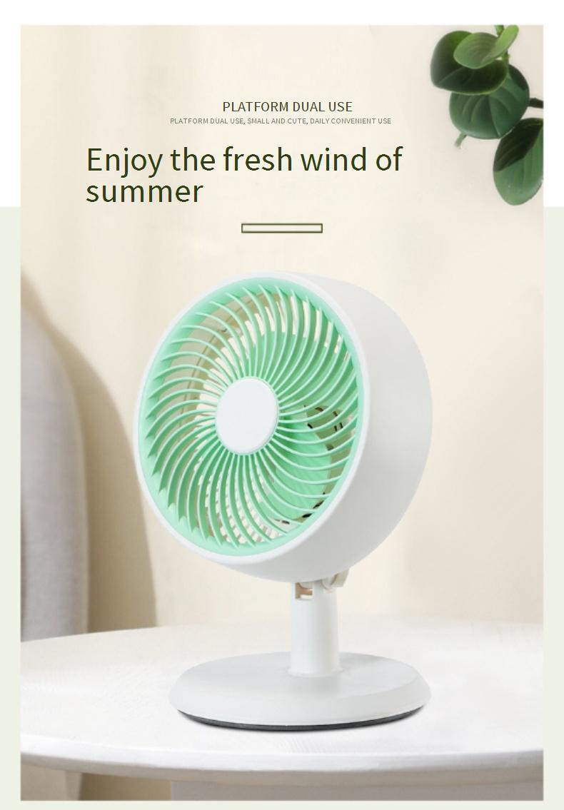 Small Desk Fan With Strong Airflow - Quiet Oscillating Table Fan For Home & Office Personal Air Circulator_voghion.com