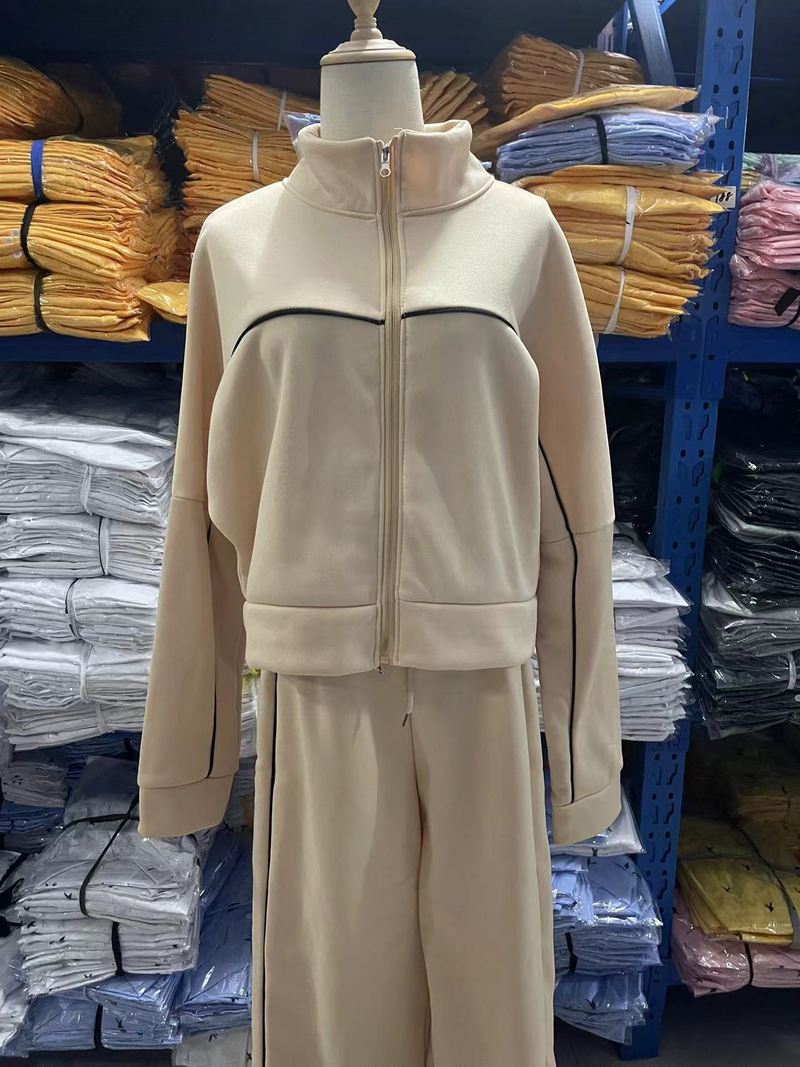 Vêtements pour femmes Mode décontractée Vêtements de sport simples Pantalons Costume deux pièces_voghion.com