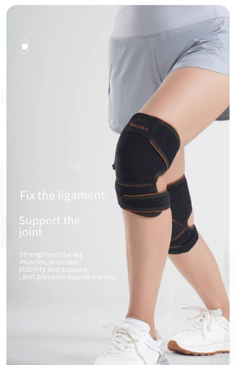 Genouillères de cyclisme – Support en silicone respirant et réglable pour hommes et femmes – Protection légère pour le VTT, la course à pied et la randonnée_voghion.com